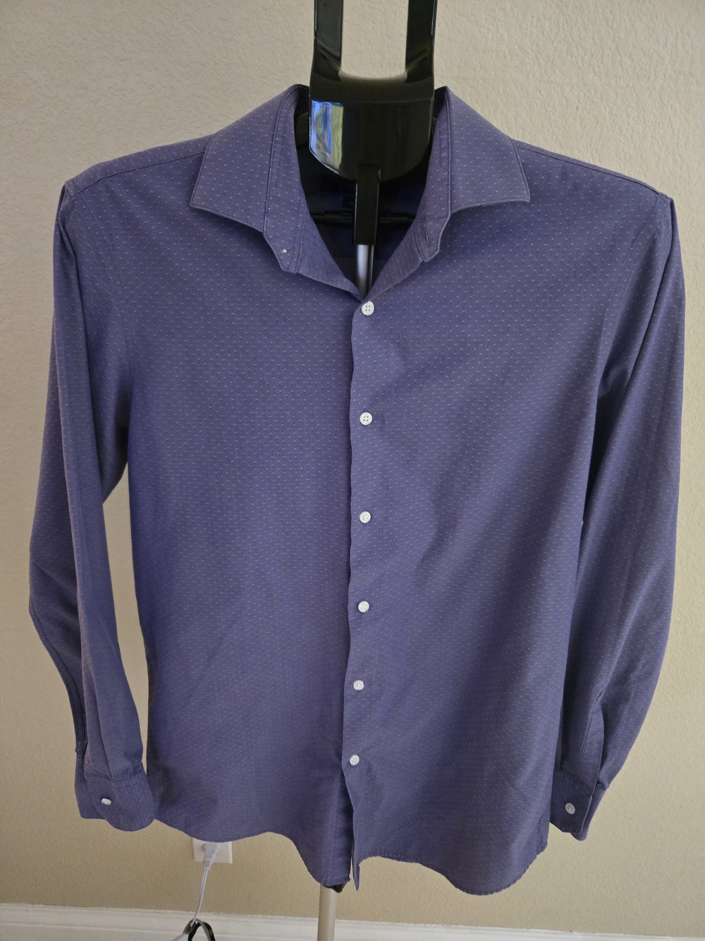 Marc New York Purple Micro-Pattern Dress Shirt